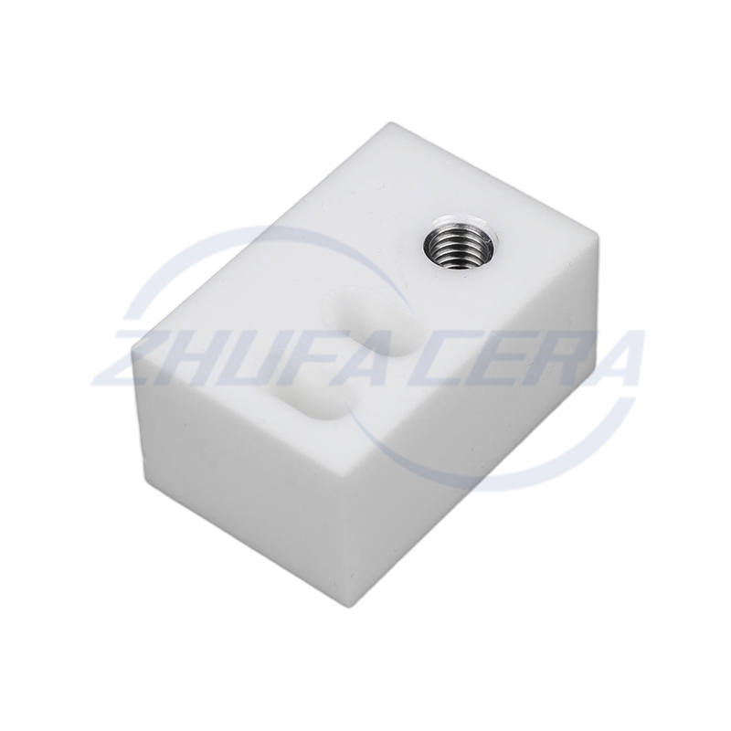 Bloque de posicionamiento de cerámica de Zirconia con revestimiento roscado de metal