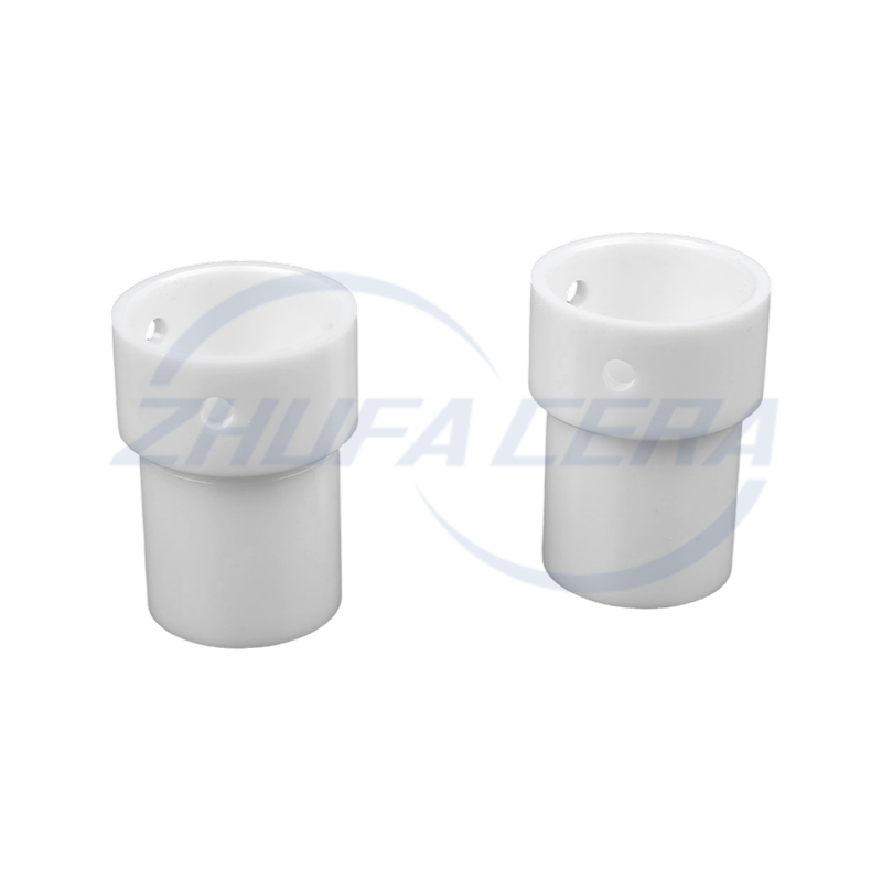 Tubo de cerámica perforada en forma de T de alúmina